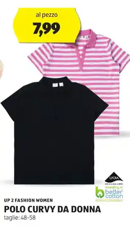 ALDI Up 2 fashion women polo curvy da donna offerta