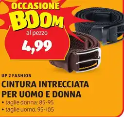 ALDI Up 2 fashion cintura intrecciata per uomo e donna offerta