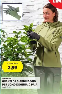 ALDI Gardenline guanti da giardinaggio per uomo e donna, 2 paia offerta