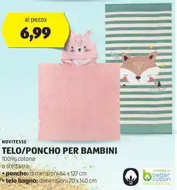 ALDI Novitesse telo/poncho per bambini offerta