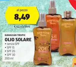 ALDI Hawaiian tropic olio solare offerta