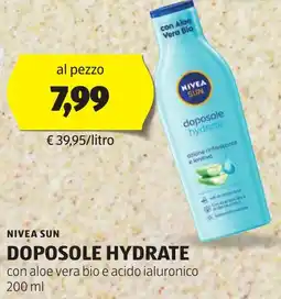 ALDI Nivea sun doposole hydrate offerta