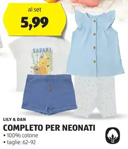 ALDI Lily & dan completo per neonati offerta