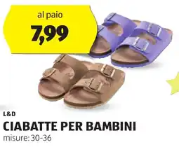 ALDI L&d ciabatte per bambini offerta