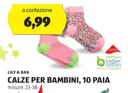 ALDI Lily & dan calze per bambini, 10 paia offerta