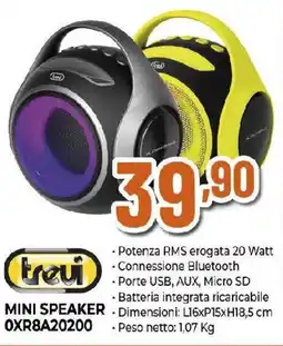 Ipercoop Trevi MINI SPEAKER OXR8A20200 offerta
