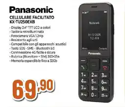 Ipercoop Panasonic CELLULARE FACILITATO KX-TU250EXB offerta