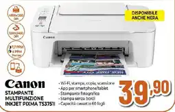 Ipercoop Canon STAMPANTE MULTIFUNZIONE INKJET PIXMA TS3751I offerta