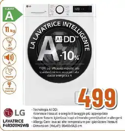 Ipercoop LG LAVATRICE F4R3011NSWB offerta