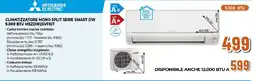 Ipercoop MITSUBISHI ELECTRIC CLIMATIZZATORE MONO SPLIT SERIE SMART DW 9.000 BTU MSZDW25VFKIT offerta