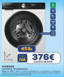 Euronics HISENSE LAVATRICE - WF359043BW3 offerta