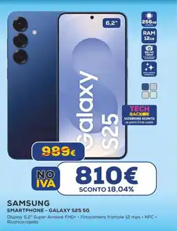 Euronics SAMSUNG SMARTPHONE - GALAXY S25 5G offerta