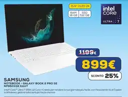 Euronics SAMSUNG NOTEBOOK - GALAXY BOOK 2 PRO SE NP950XGK KA1IT offerta