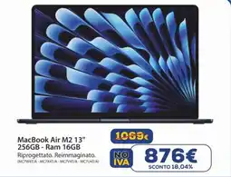 Euronics MacBook Air M2 13" 256GB - Ram 16GB offerta