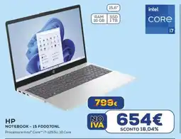 Euronics HP NOTEBOOK - 15 FD0070NL offerta