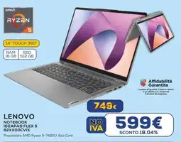 Euronics LENOVO NOTEBOOK IDEAPAD FLEX 5 82XX00CVIX offerta