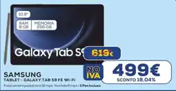 Euronics SAMSUNG TABLET-GALAXY TAB S9 FE WI-FI offerta