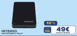Euronics INTENSO HDD ESTERNO 1 TB 2.5" offerta