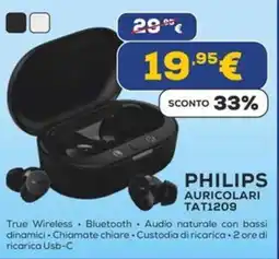 Euronics PHILIPS AURICOLARI TAT1209 offerta