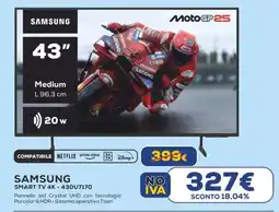 Euronics SAMSUNG SMART TV 4K-43DU7170 offerta