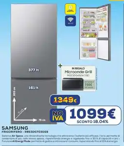 Euronics SAMSUNG FRIGORIFERO - RB53DG703DS9 offerta