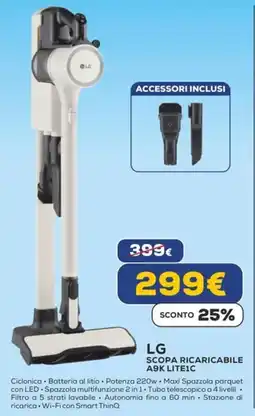 Euronics LG SCOPA RICARICABILE A9K LITE1C offerta