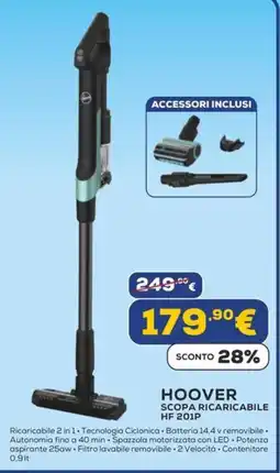 Euronics HOOVER SCOPA RICARICABILE HF 201P offerta