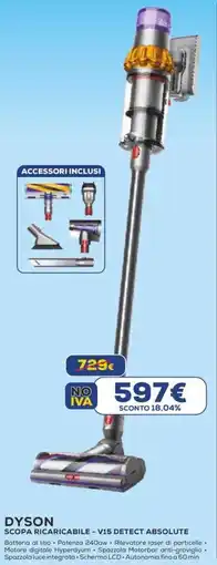 Euronics DYSON SCOPA RICARICABILE - V15 DETECT ABSOLUTE offerta