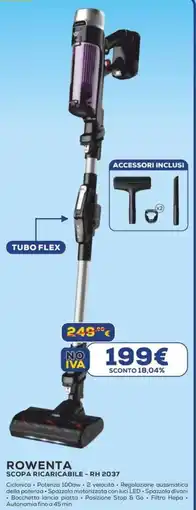 Euronics ROWENTA SCOPA RICARICABILE - RH 2037 offerta