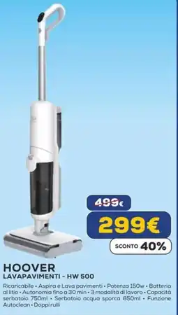 Euronics HOOVER LAVAPAVIMENTI - HW 500 offerta