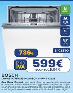 Euronics BOSCH LAVASTOVIGLIE INCASSO - SMV4EVX11E offerta