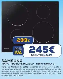 Euronics SAMSUNG PIANO INDUZIONE INCASSO - NZ64T3707AK ET offerta