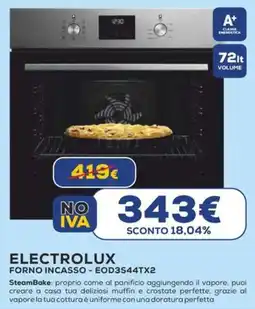Euronics ELECTROLUX FORNO INCASSO - EOD3S44TX2 offerta
