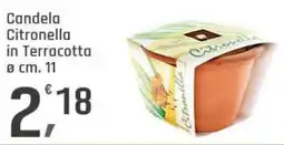 Supermercati Dok Candela citronella in terracotta 0 offerta
