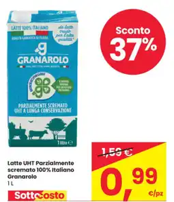 Eurospar Latte UHT Parzialmente scremato 100% Italiano Granarolo offerta