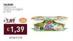 Prezzemolo e Vitale GALBANI Santa Lucia Ricotta La Leggera offerta