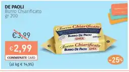Prezzemolo e Vitale DE PAOLI Burro Chiarificato offerta