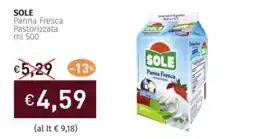 Prezzemolo e Vitale SOLE Panna Fresca Pastorizzata offerta