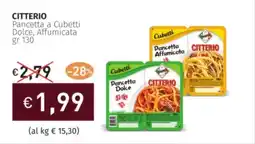 Prezzemolo e Vitale CITTERIO Pancetta a Cubetti Dolce, Affumicata offerta