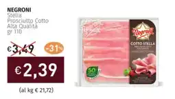 Prezzemolo e Vitale NEGRONI Stella Prosciutto Cotto Alta Qualità offerta
