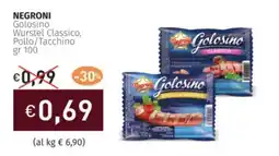Prezzemolo e Vitale NEGRONI Golosino Wurstel Classico, Pollo/Tacchino offerta