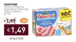 Prezzemolo e Vitale GRANTERRE Teneroni Merenda Dischetti al Prosciutto Cotto e Crostini offerta