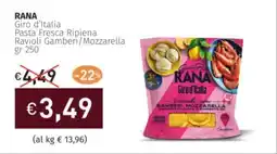 Prezzemolo e Vitale RANA Giro d'Italia Pasta Fresca Ripiena Ravioli Gamberi/Mozzarella offerta