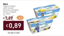 Prezzemolo e Vitale MILA Yogurt Magro Zero Grassi Ananas, Vaniglia, Pesca, Fragola offerta