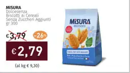 Prezzemolo e Vitale MISURA Dolcesenza Biscotti ai Cereali Senza Zuccheri Aggiunti offerta