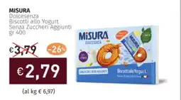 Prezzemolo e Vitale MISURA Dolcesenza Biscotti allo Yogurt Senza Zuccheri Aggiunti offerta