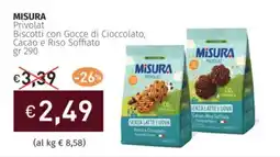 Prezzemolo e Vitale MISURA Privolat Biscotti con Gocce di Cioccolato, Cacao e Riso Soffiato offerta