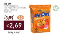 Prezzemolo e Vitale MR. DAY Muffin Classico con Pepite di Cioccolato Senza Lattosio offerta