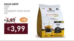Prezzemolo e Vitale LOLLO CAFFE' Caps Oro Compatibili Dolce Gusto offerta