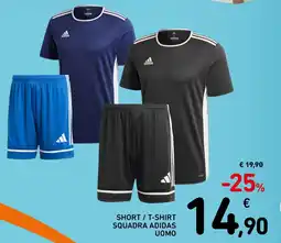 Spazio Conad Short / t-shirt squadra adidas uomo offerta